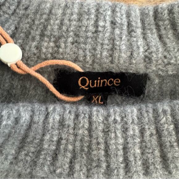 Quince Washable Cashmere Fisherman Tunic Sweater Heather Grey Size XL (12) - Picture 11 of 11